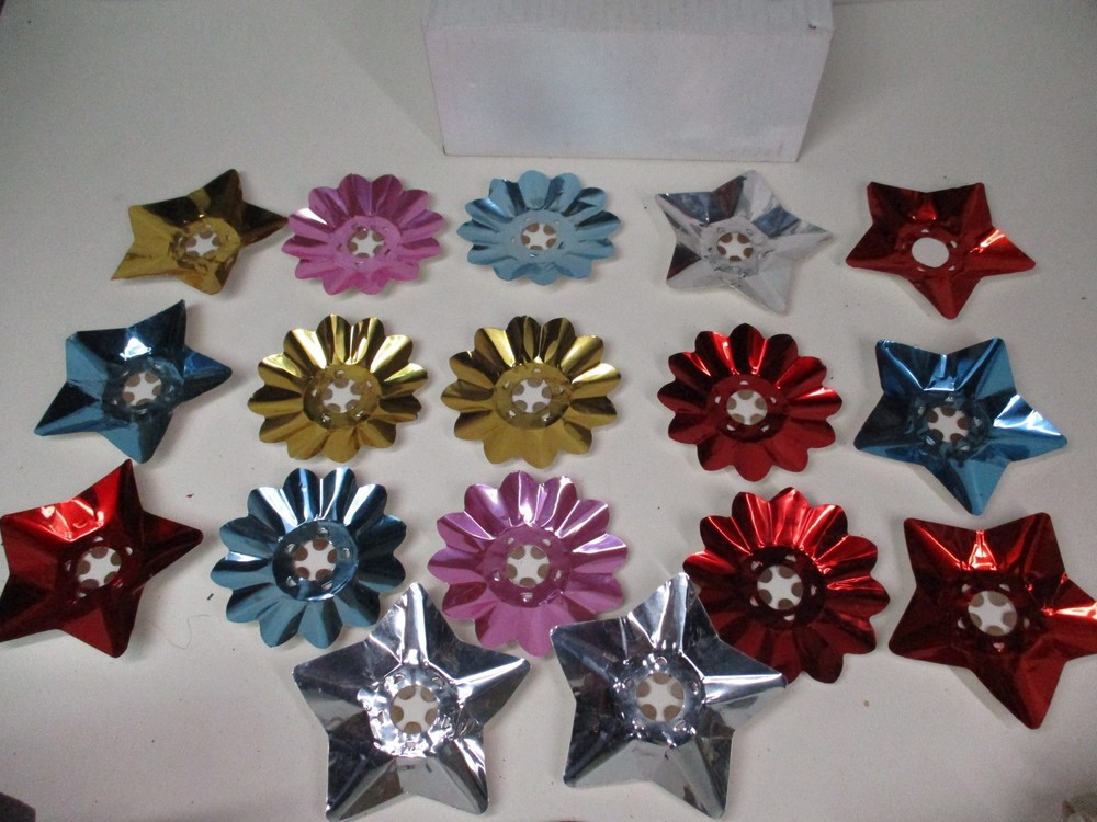 17 Vintage Metal Foil Christmas Light Reflectors