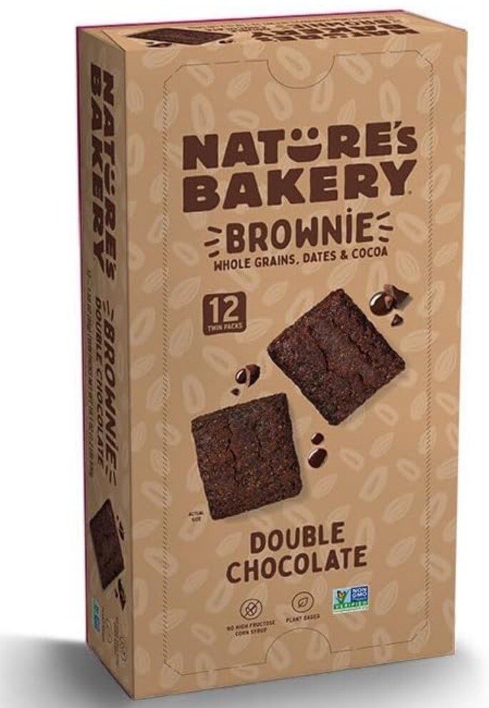 Nature’s Bakery Whole Grains Double Chocolate Brownie Bars - 12 Twin Packs