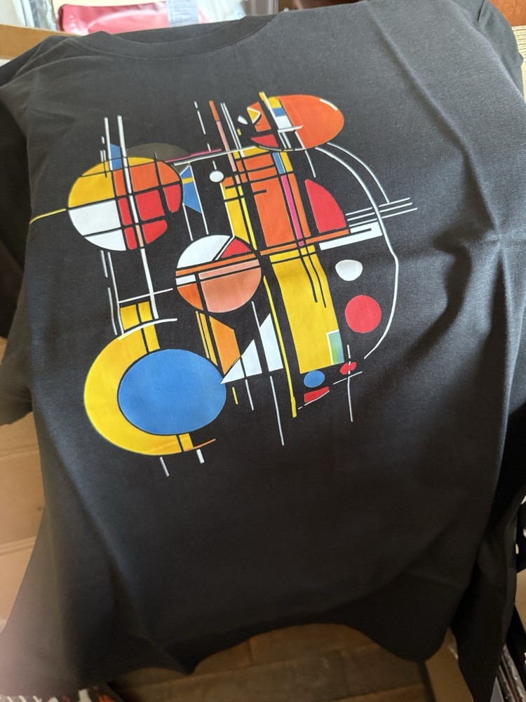 Graphic Abstract Art T-Shirt Large Cotton NEW Shipping Included-image