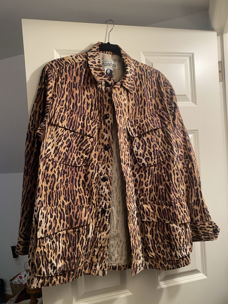 Wacko Maria Bob Marley Leopard Print Fatigue Jacket Size L