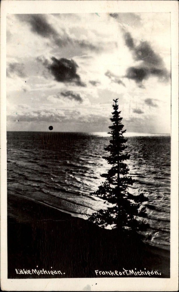 RPPC Michigan Frankport Lake Michigan ~ 1948 real photo postcard