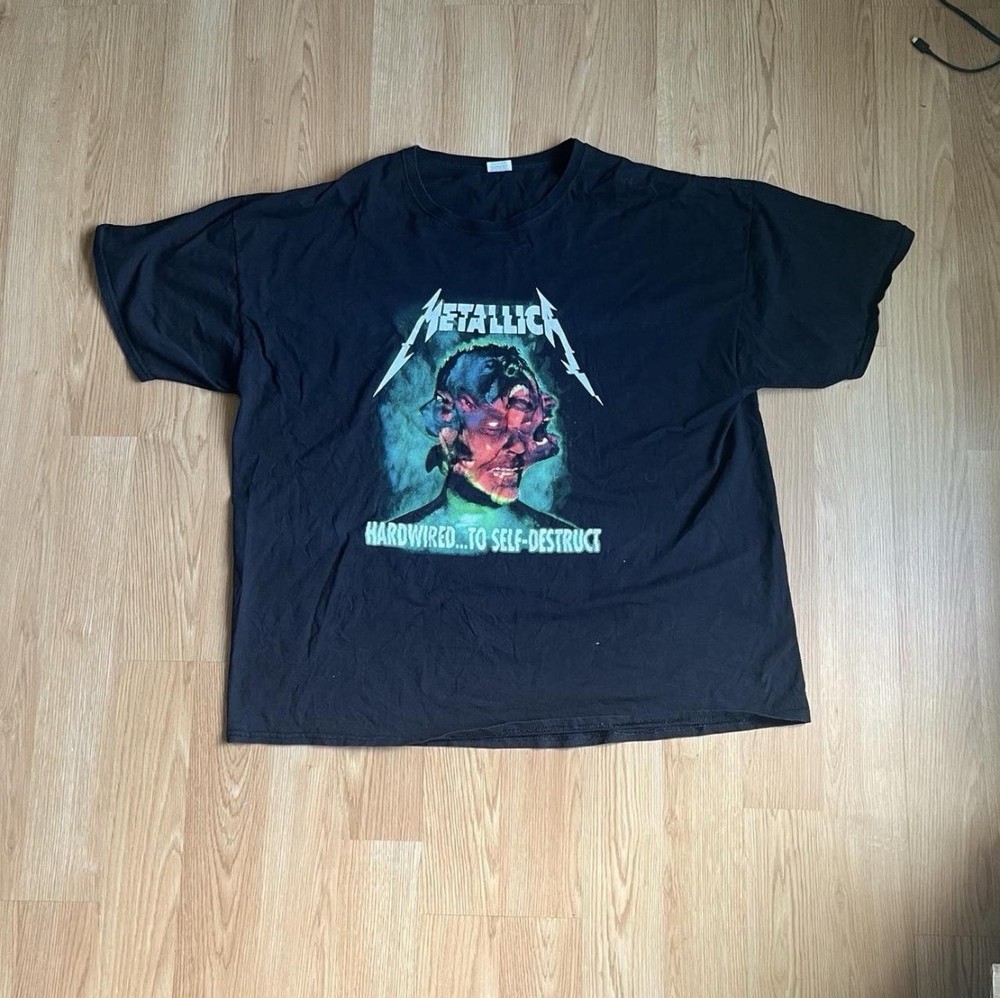 Fruit of the Loom Metallica Hardwired Tour Men's Black Short Sleeve T-Shirt 3XL