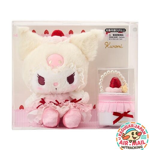 Sanrio Plush & Accessory Case Strawberry Whip Cake Kuromi fm Japan w/Tracking