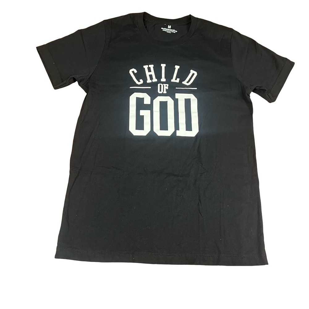 Beacon Threads Child Of God Graphic T-Shirt Black Mens Medium Religious Faith