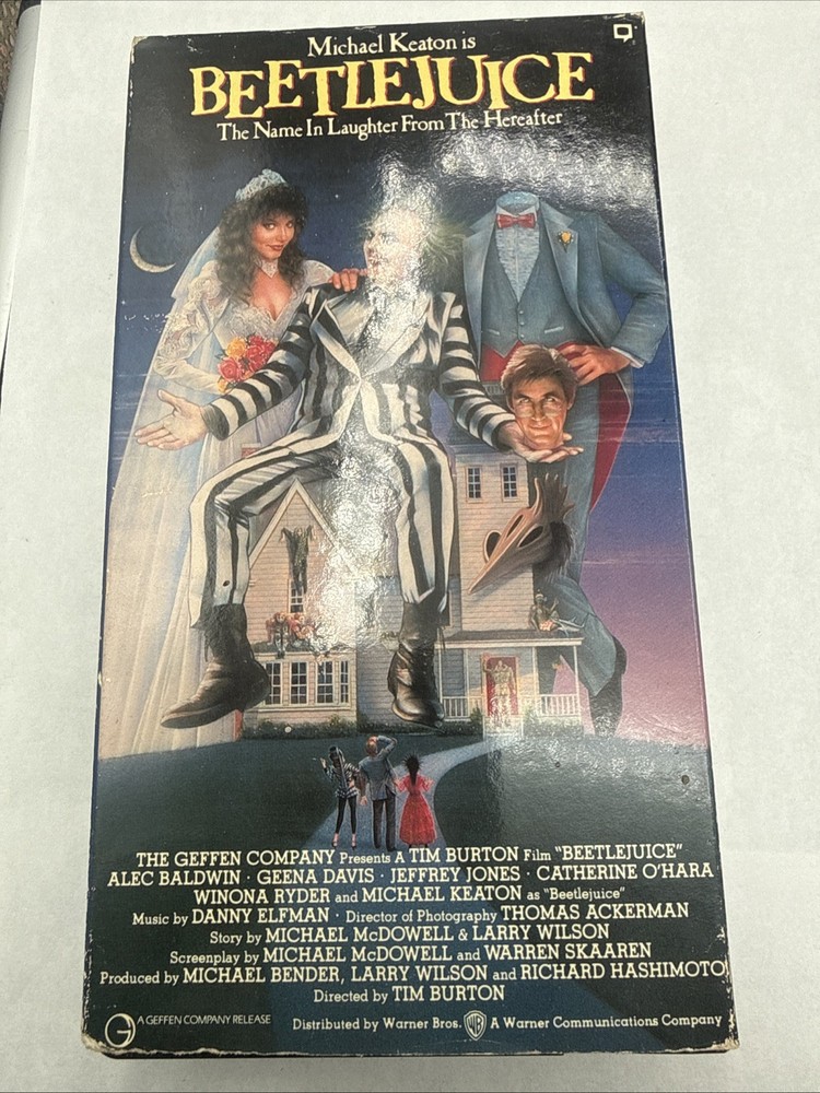Beetlejuice 1988 (VHS) Tim Burton- Michael Keaton Vintage Video 1991