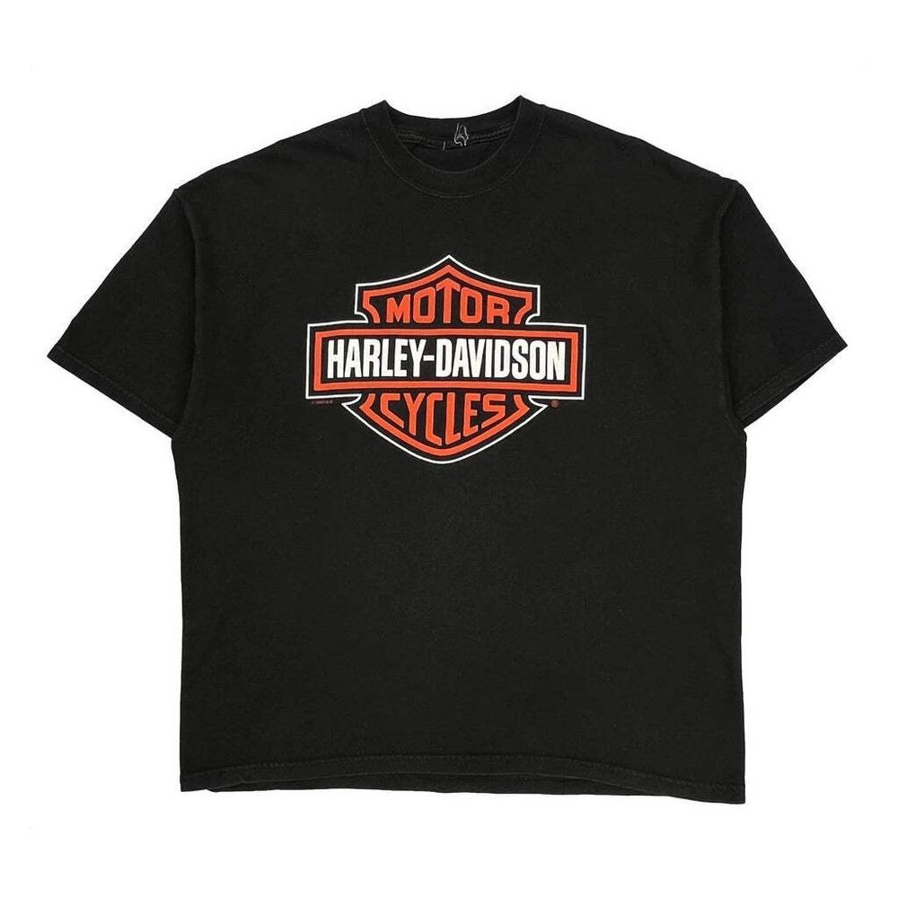 Hannum'S 51St Anniversary Harley Davidson Graphic T-Shirt - Large Black Cotton