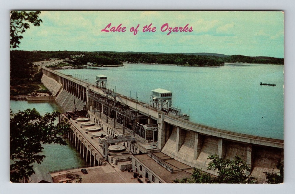 Lake The Ozarks MO-Missouri, Bagnell Dam, Scenic, Vintage Postcard