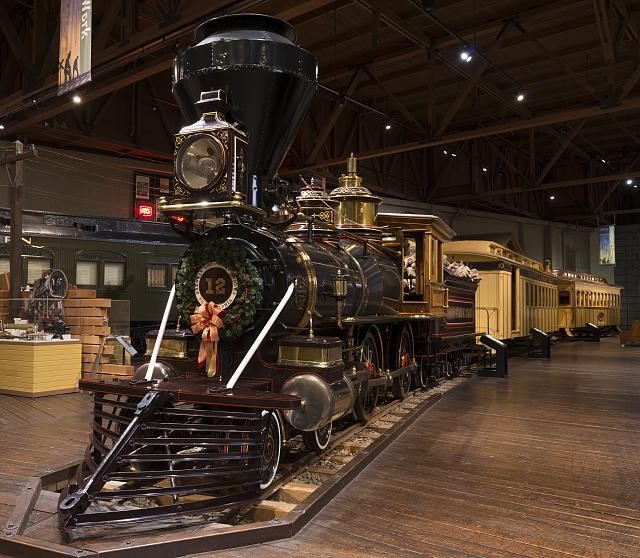 Photo:Central Pacific Railroad's Gov. Stanford locomotive No. 12 California