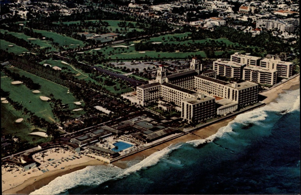 Breakers Hotel ~ Palm Beach Florida FL ~ aerial beach golf course pool postcard