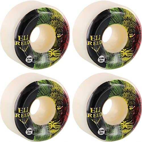 Satori Movement Eli Reed Lion Stripe White 52mm 101a Skate Wheels Set of 4