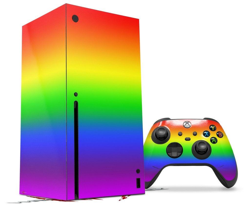 Skin Set for XBOX Series X Smooth Fades Rainbow