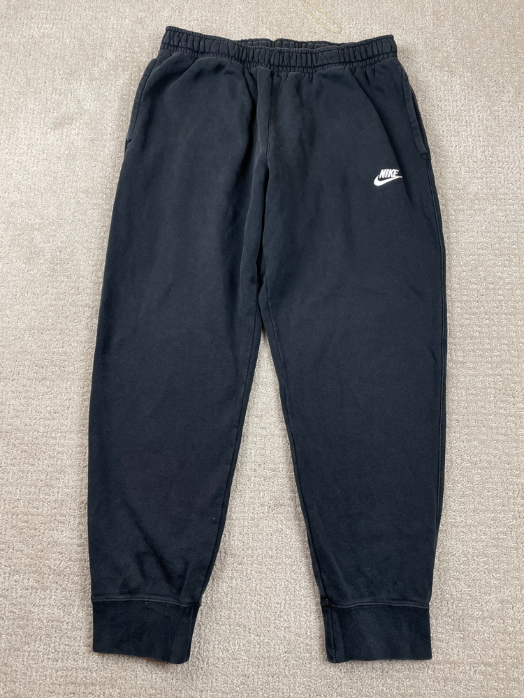 Nike Sweatpants Men Large Black Sportswear Club Fleece Drawstring Joggers BV2671