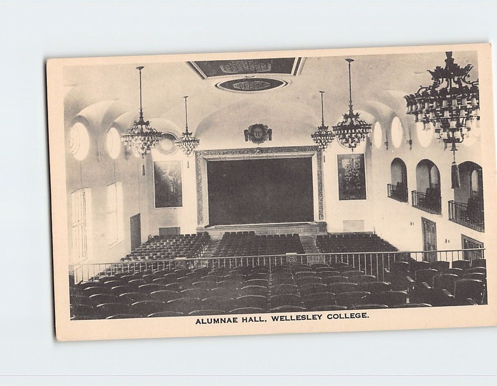 Postcard Alumnae Hall Wellesley College Wellesley Massachusetts