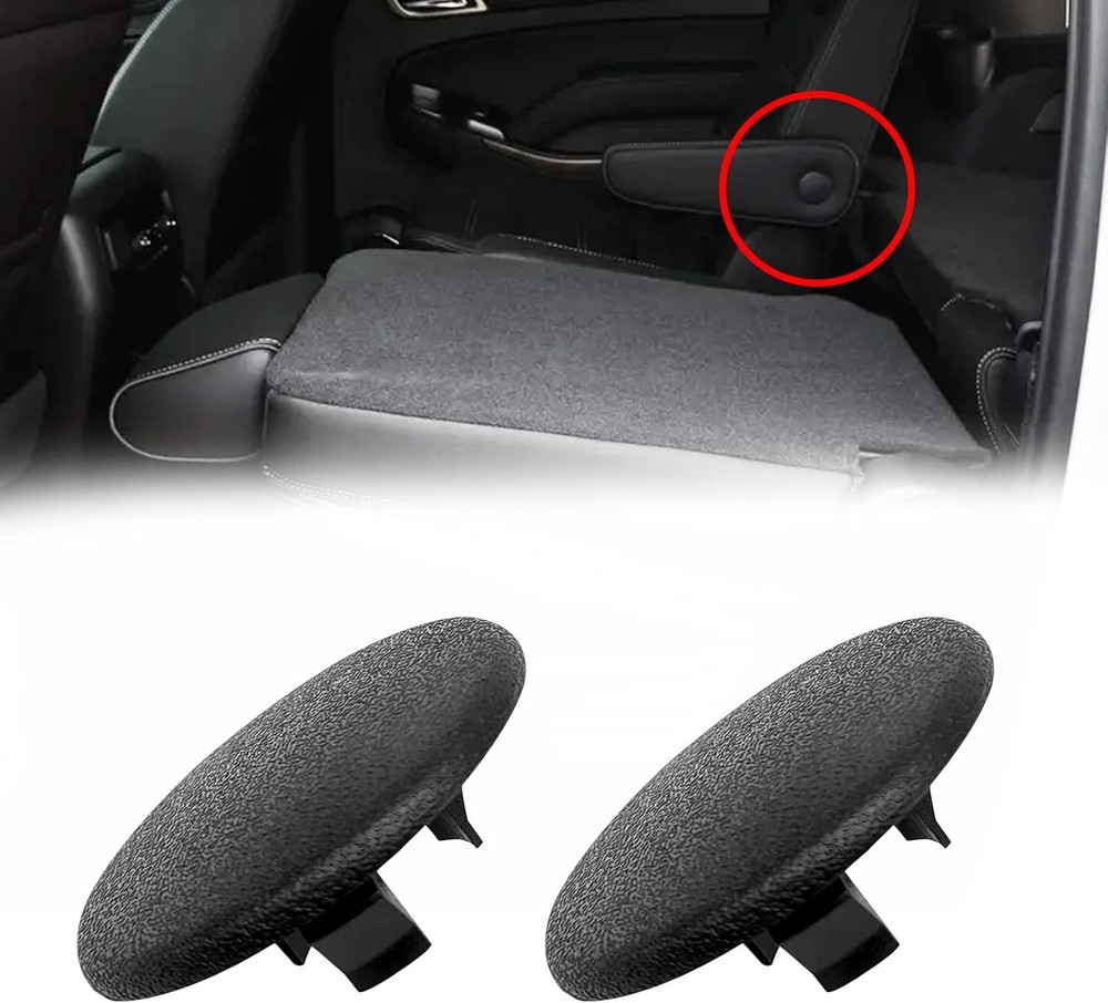 2pcs Armrest Cover Cap for 2007-2019 Tahoe Suburban Yukon Escalad Color: black