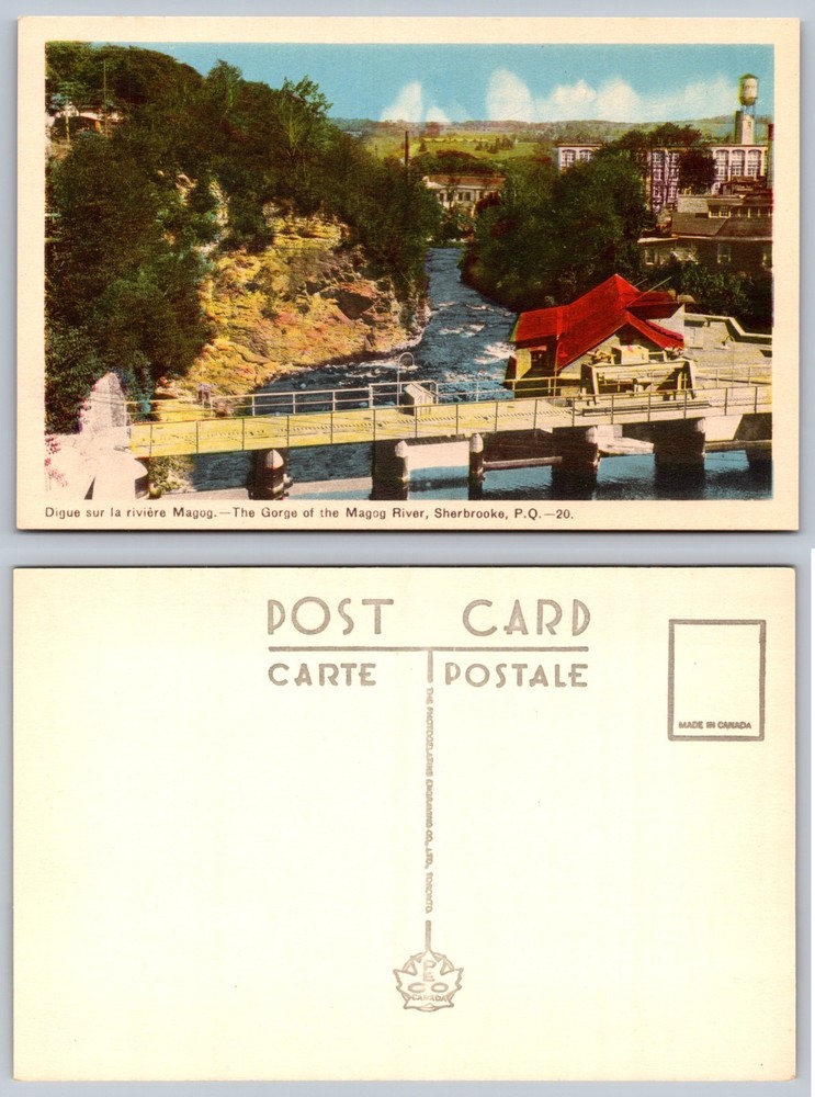 Gorge Magog River Sherbrooke Canada Postcard