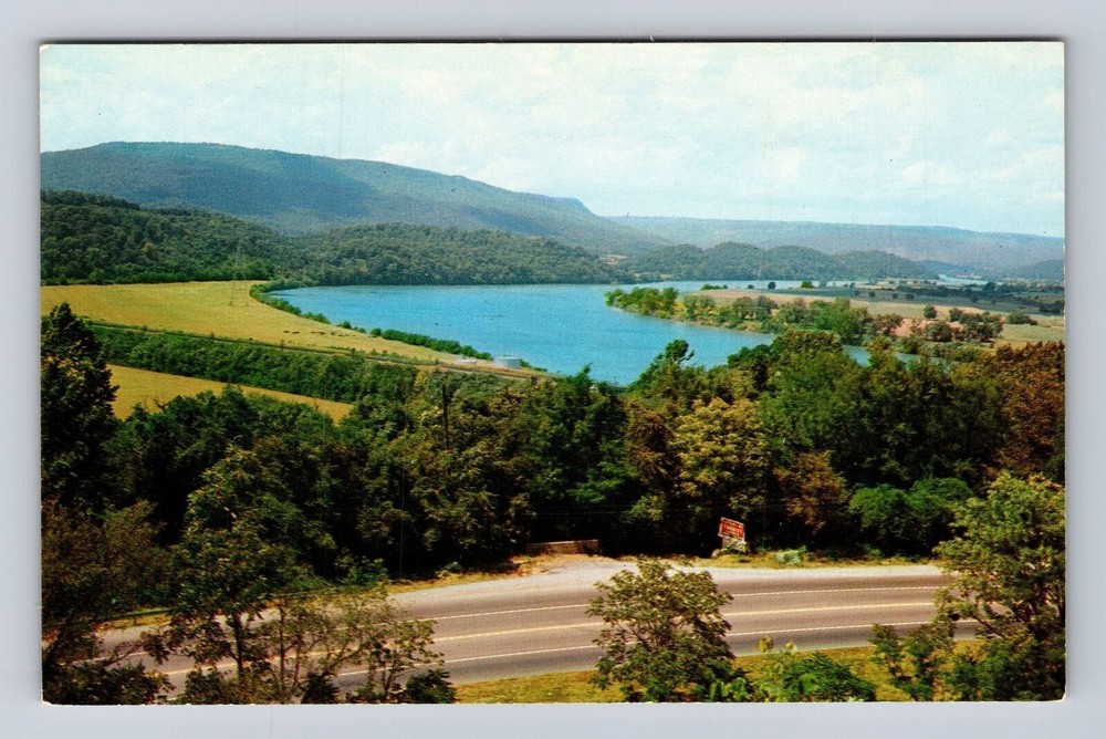 Chattanooga TN-Tennessee, Tennessee River And Highways US 41, Vintage Postcard