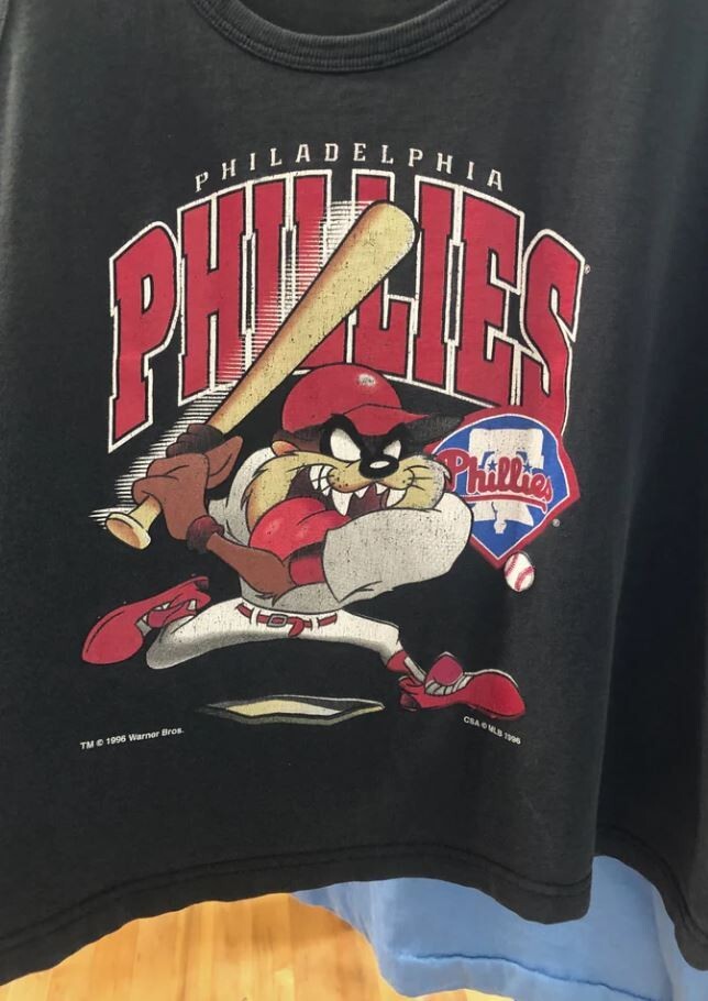 1996 Philadelphia Phillies WB Black Short Sleeve Remake Tee HN1375