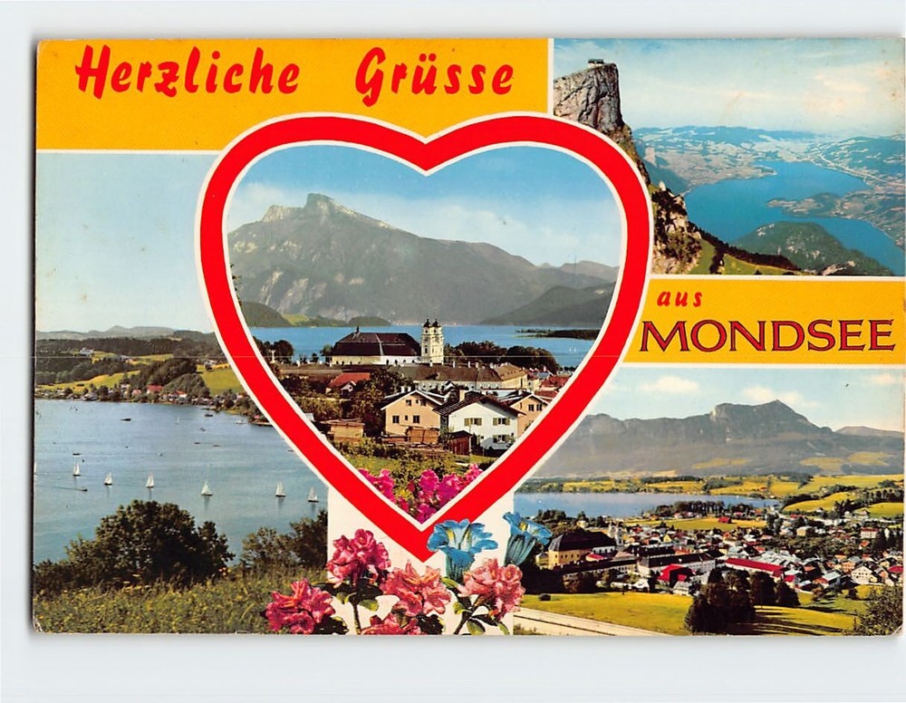 Postcard Warm greetings from Mondsee Austria - Multiple view