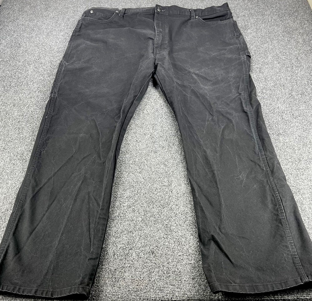 Dickies Flex Carpenter Pants for Men 44x32 Black Relaxed Fit Straight Leg Canvas Workwear