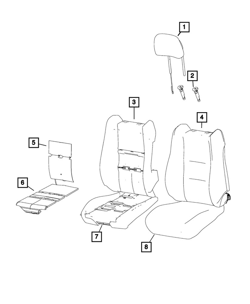 Genuine Mopar Front Seat Back Cover Left 6NK43DX9AASelect Your Vehicle to Ensure Guaranteed Fit-QTY1