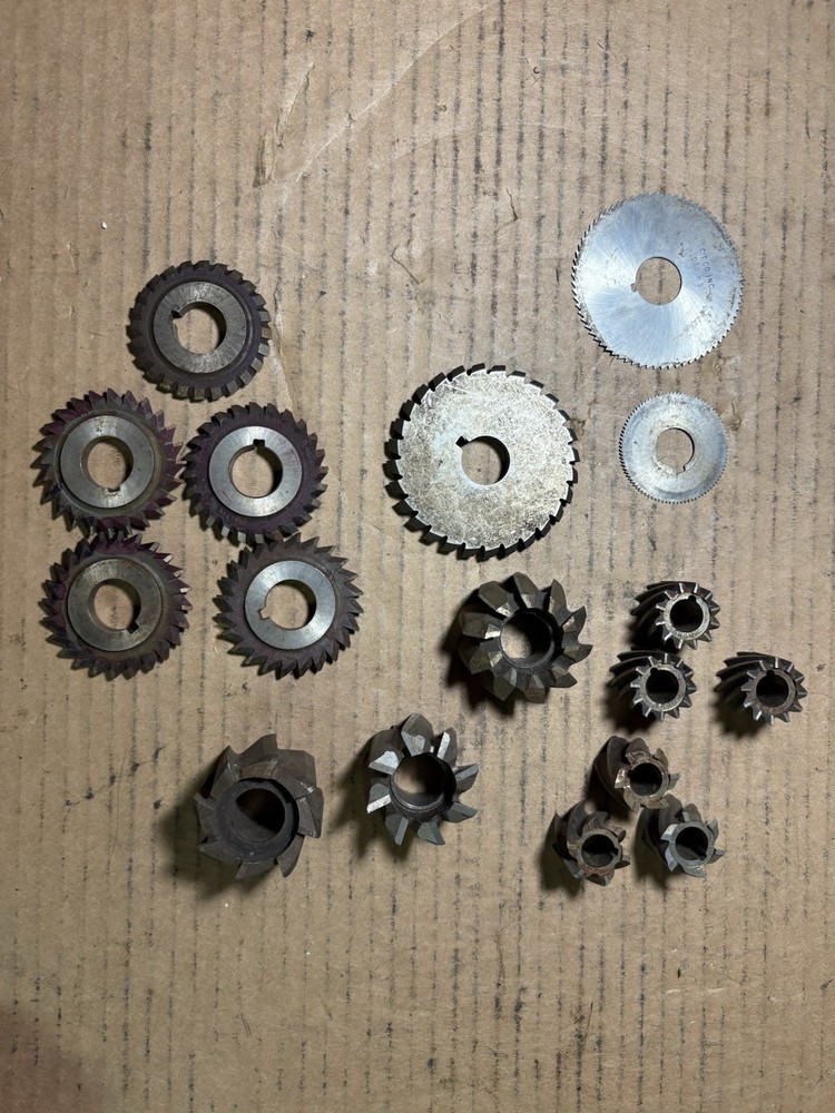 17 pc Lot of Milling Cutters Horizontal Mill  3/4