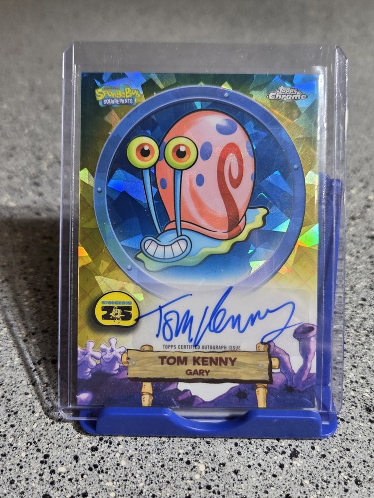2025 Topps Chrome Sapphire SpongeBob SquarePants Gary Auto