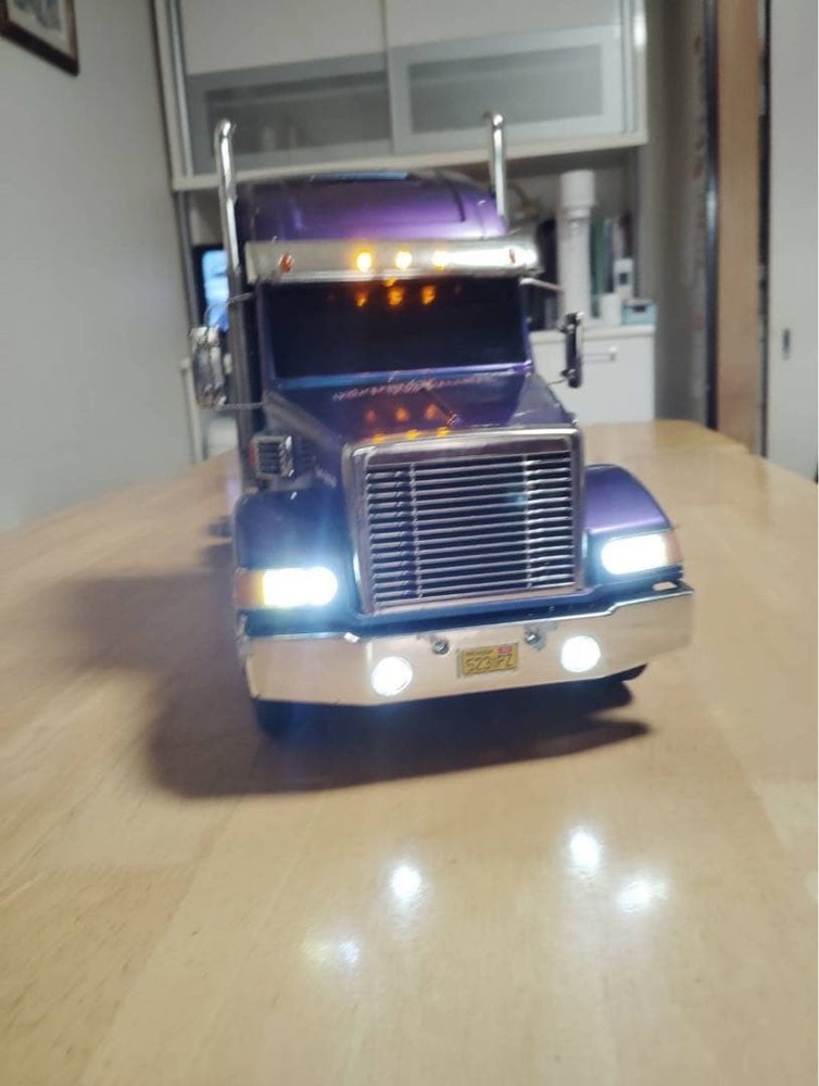Tamiya 1/14 King Hauler Tank Truck RC Truck Blue/Purple Fully Equipped Used