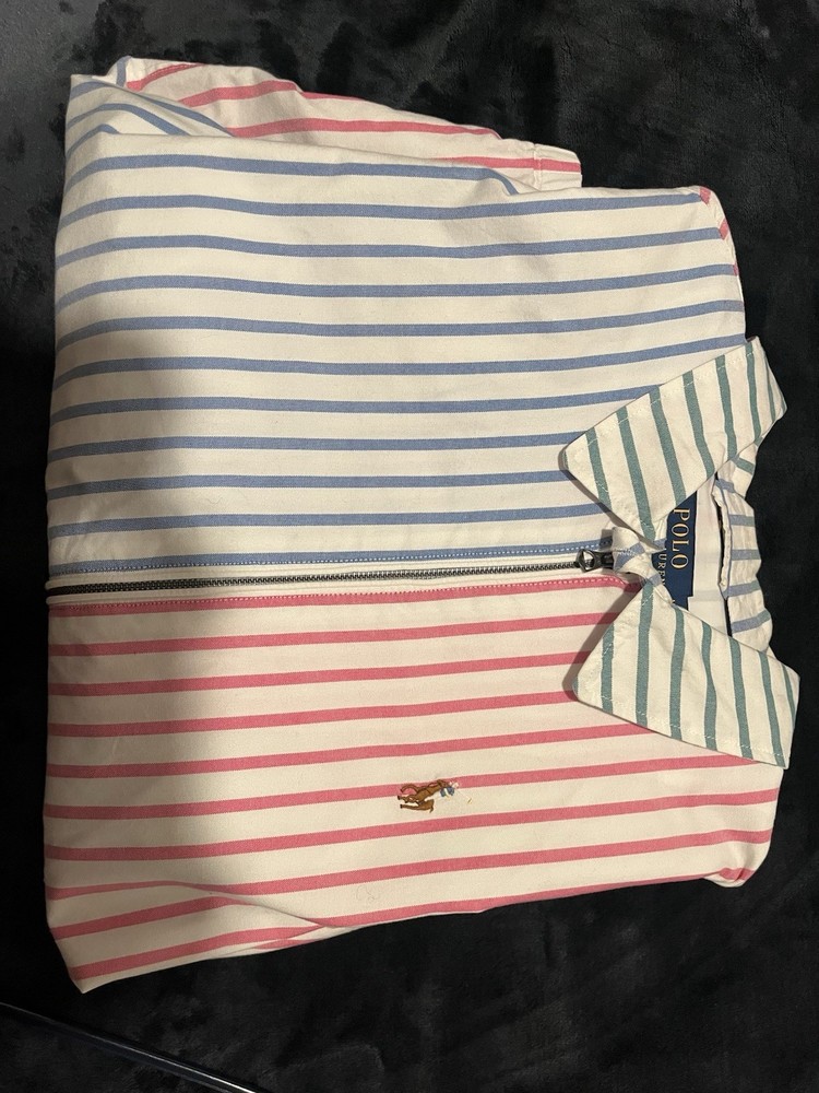 Polo Ralph Lauren Men's Striped Multicolor Cotton Button-Down Shirt Size M