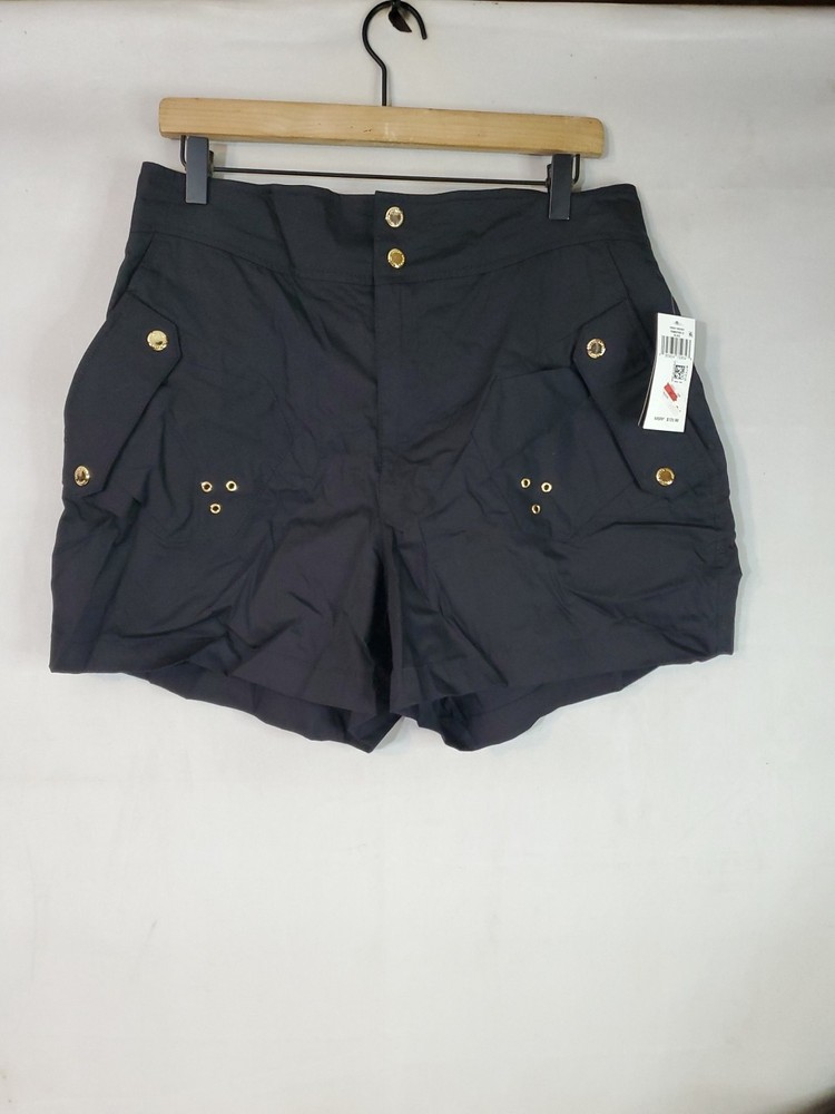Lauren Ralph Lauren Women’s Twill Shorts Snap Button Front Grommet Detail Sz 10