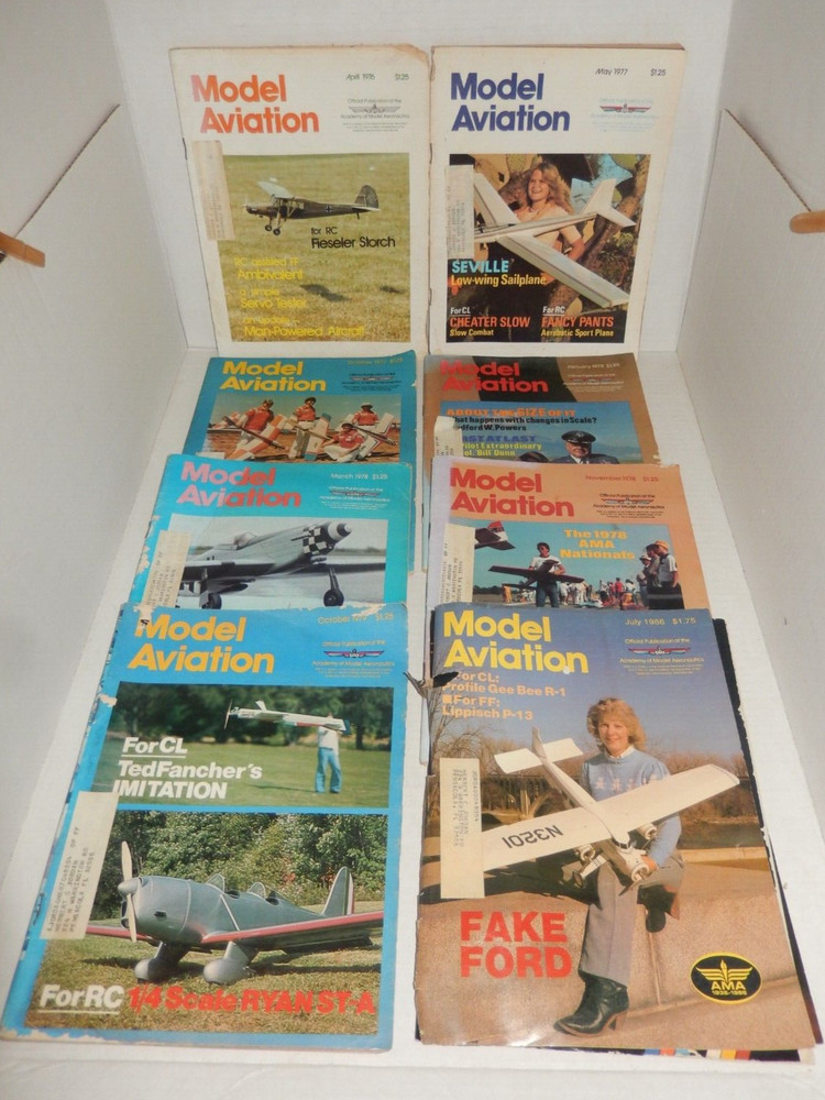 8 Vintage 1976-1986 Model Aviation Magazines Academy Of Model Aeronautics-image