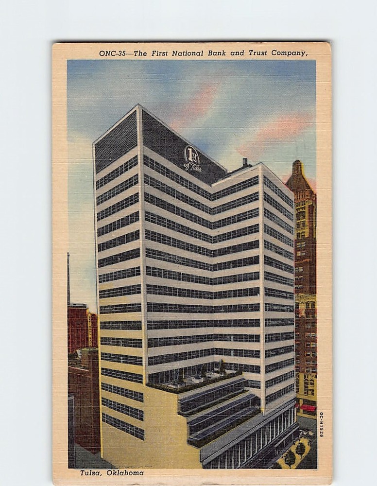 Postcard The First National Bank & Trust Company Tulsa Oklahoma USA