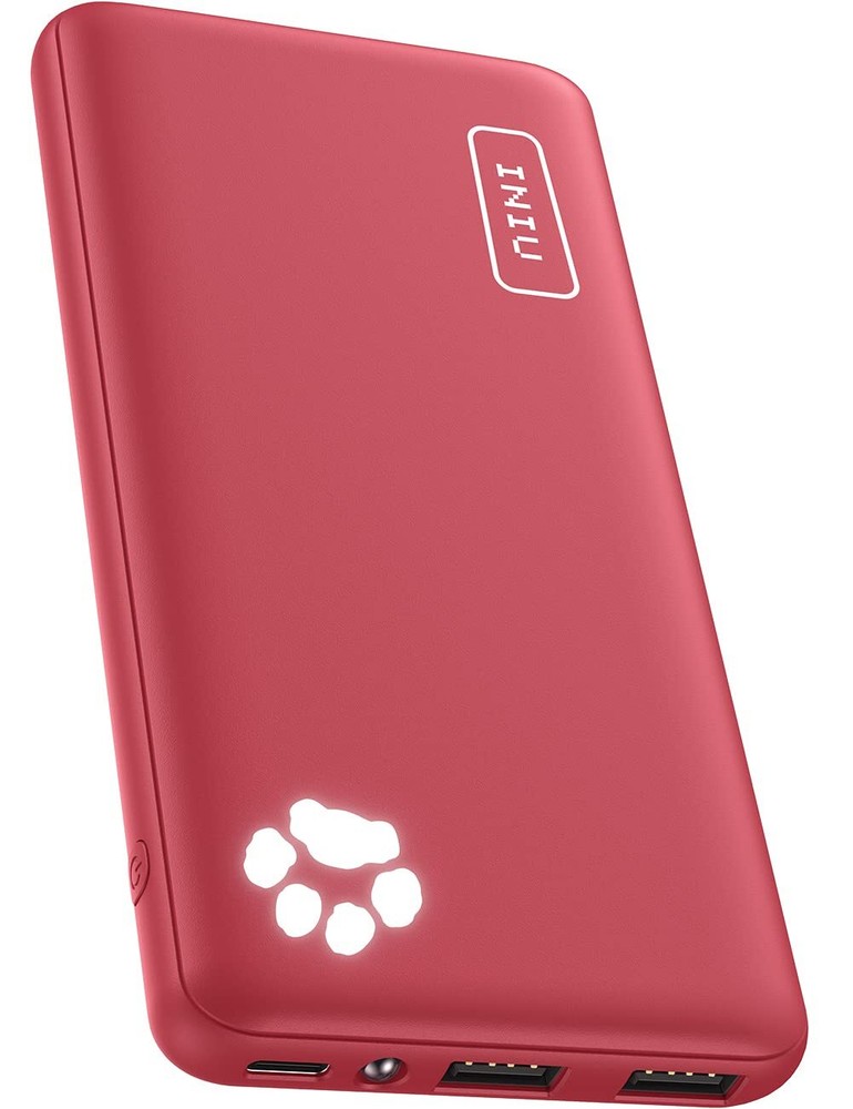 Slim 10000mAh USB-C Portable Charger with Triple 3A High-Speed Power Bank