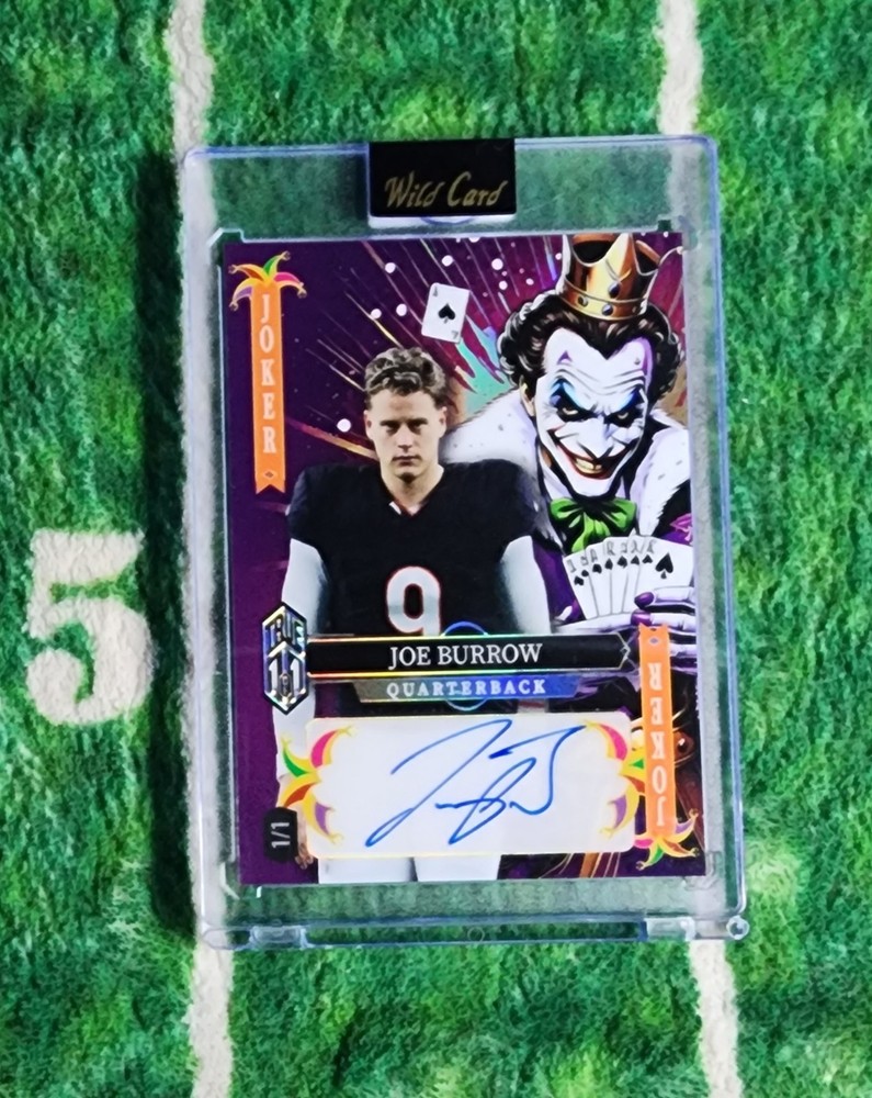 2025 Wild Card JOKER  Joe Burrow Auto True 1/1 CASE HIT AUTO
