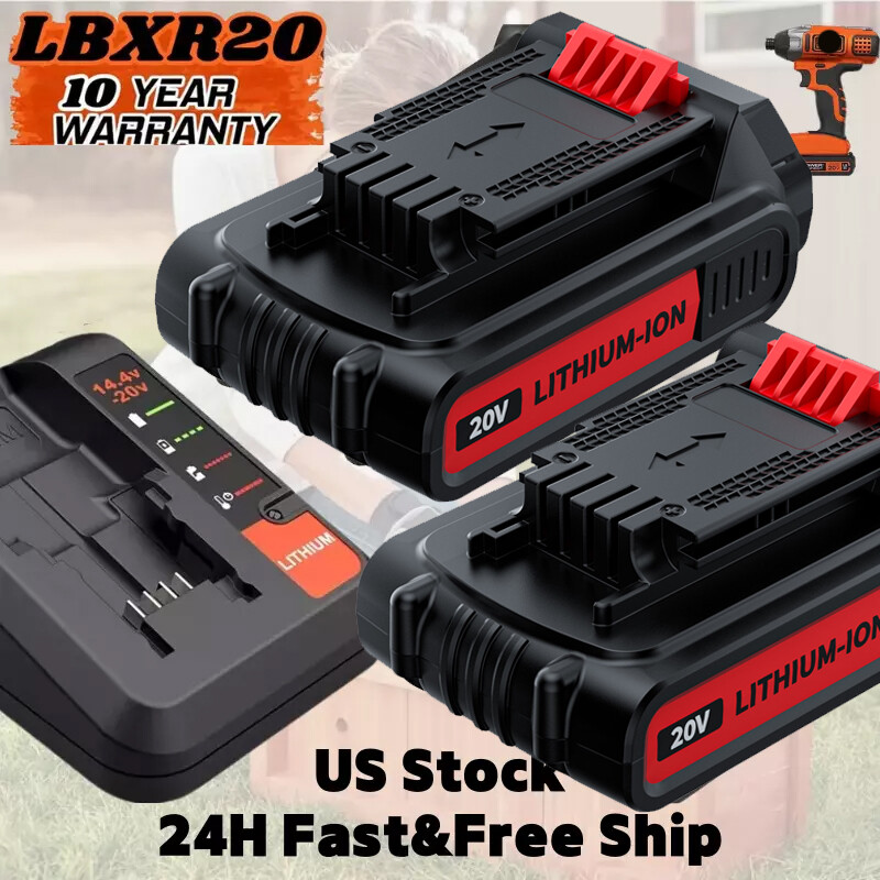 Black & Decker 20V 3.8Ah MAX Lithium Battery LBXR20 LBXR2020 Replacement