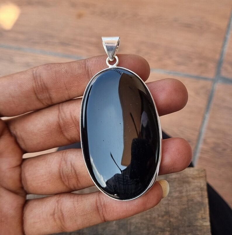 Onyx Pendent 925 Sterling Silver Handmade Gemstone Jewelry women