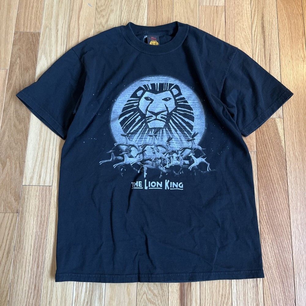 Disney The Lion King T-Shirt Size Medium Broadway Musical Black Short Sleeve