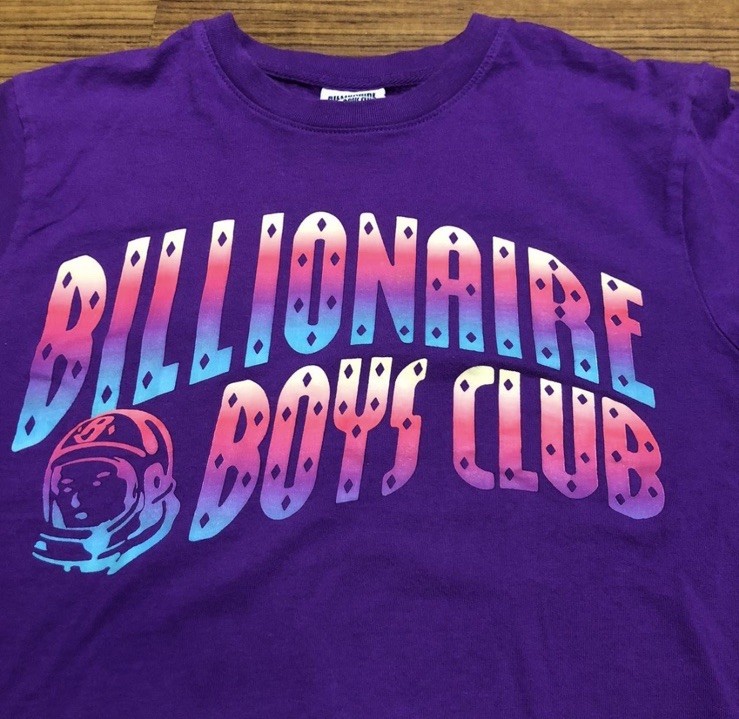 Billionaire Boys Club Astronaut Logo Purple Cotton T-Shirt S
