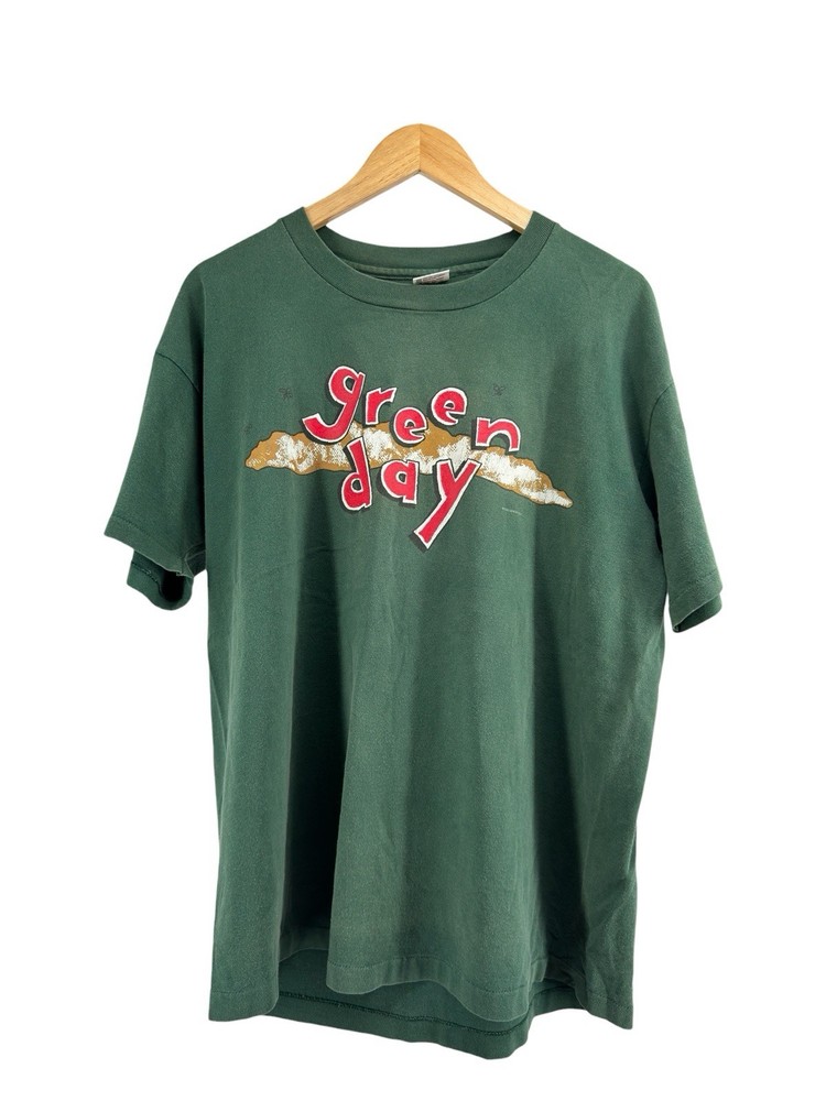 Vintage Green Day Dookie 90s Tour T Shirt XL Green Band Tee Punk Rock