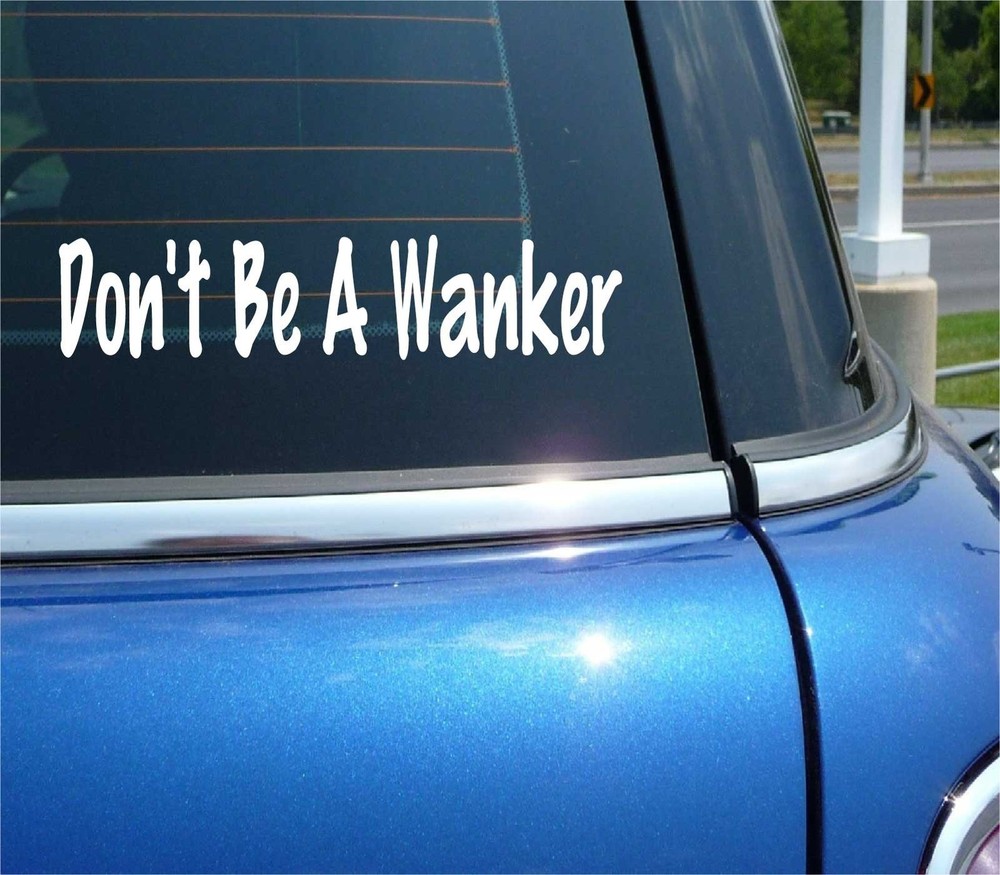 Funny Don't Be a Winker Decal Sticker for Cars - Road Rage Joke Prank Gift for Men & Boys