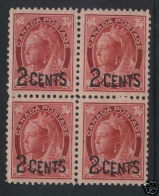 Canada #87 VF/NH Centered Block