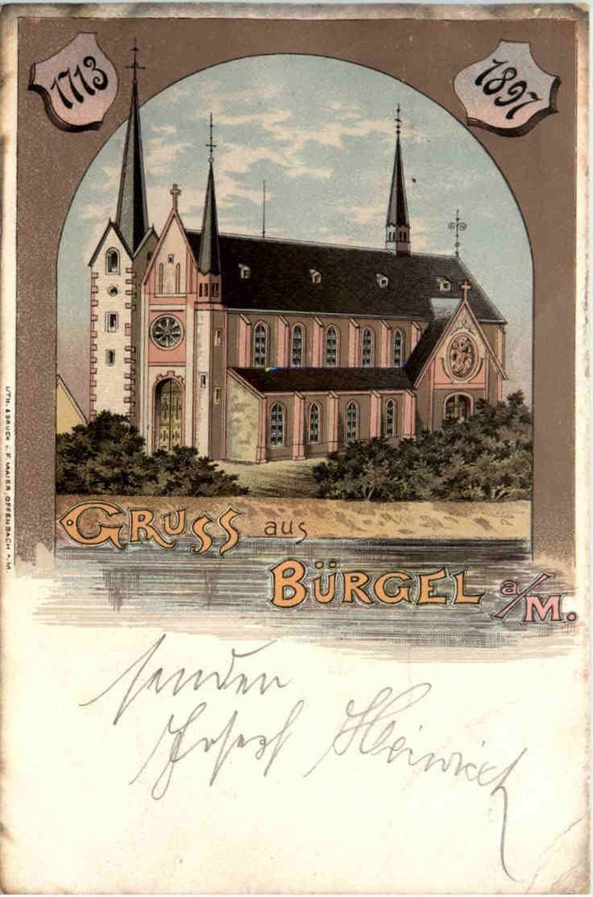 Offenbach - greeting from Bürgel - litho -493374