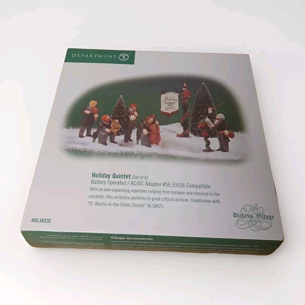 Dept 56 Dickens Village Holiday Quintet Set New In Box