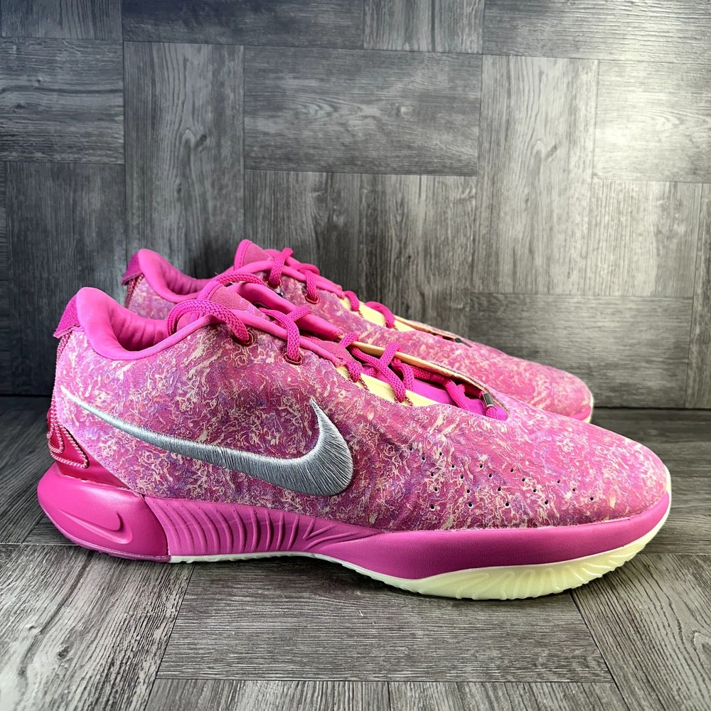 Nike LeBron 21 Mens 18 Pink Marble Silver Basketball Shoes NEW HF0721-900