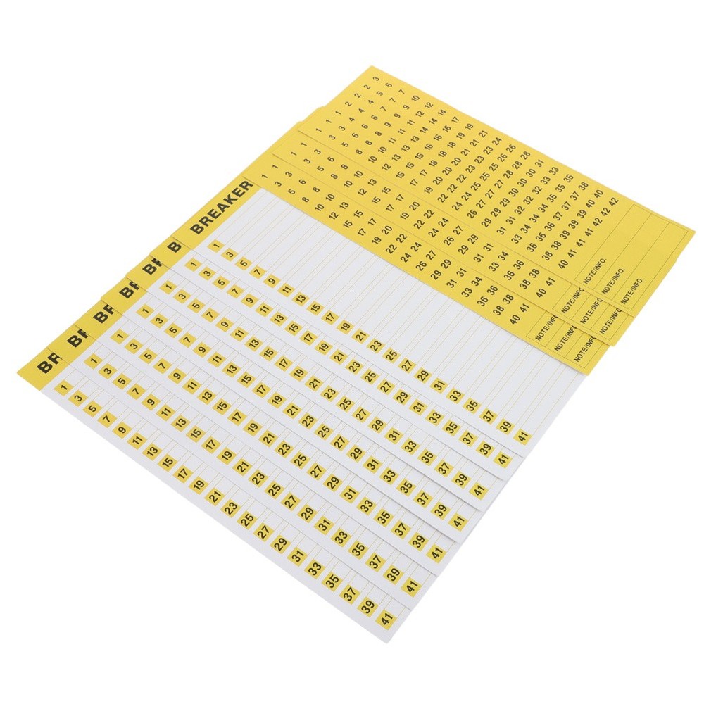 10 Sheet Circuit Breaker Panel Label Self-adhesive Electrical Stickers Labels