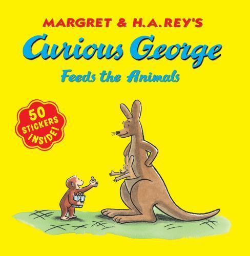 Curious George Feeds the Animals 8x8 Paperback with Stickers by H A Rey