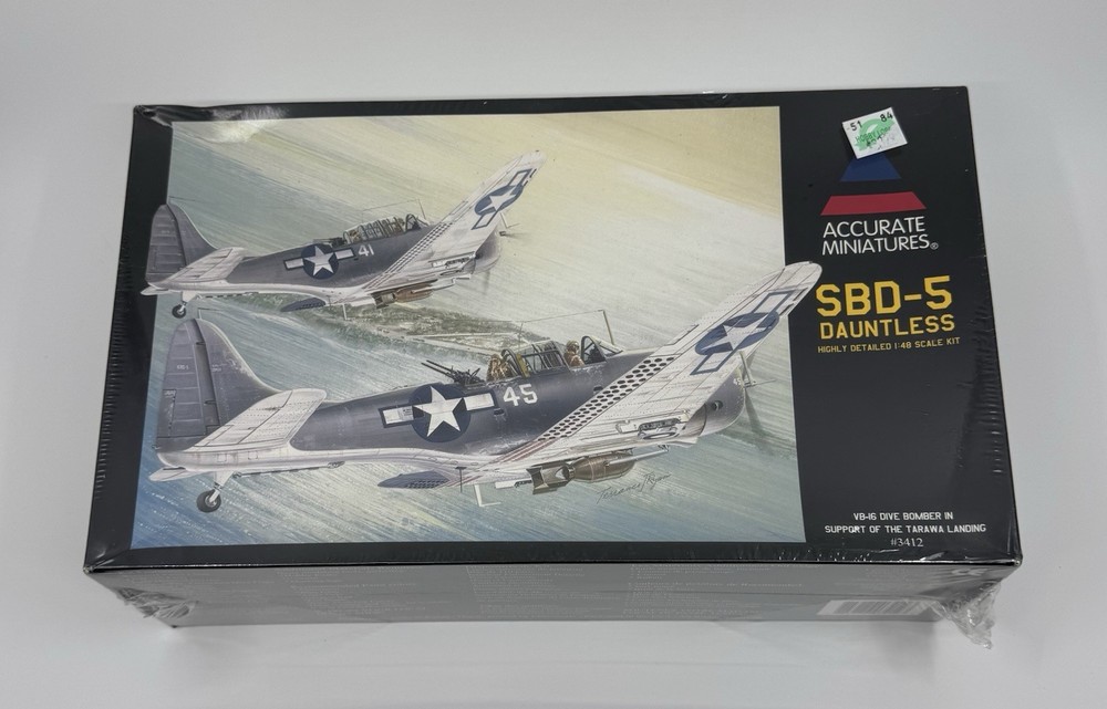 Accurate Miniatures SBD-5 Dauntless 1:48 Scale #3412 (NEW Sealed)-image