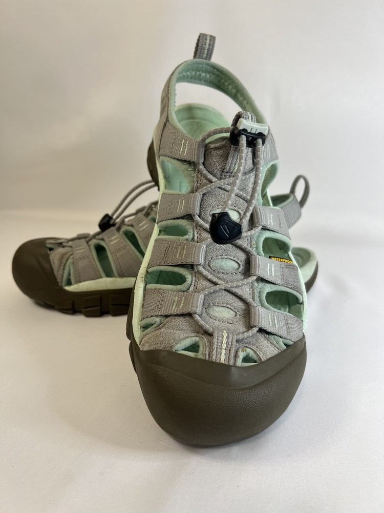 KEEN Newport H2 Gray/Mint Green Waterproof Hiking Sandals  Womens Size 10