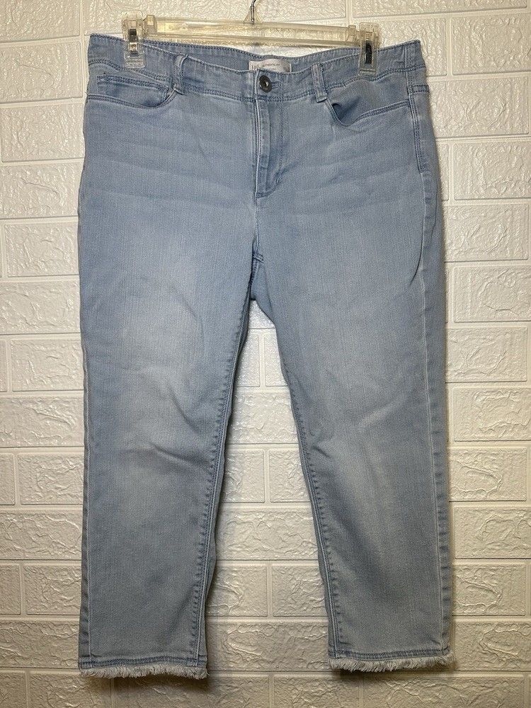J Jill Jeans Womens 8P Petite Light Wash Denim Authentic Fit Cropped
