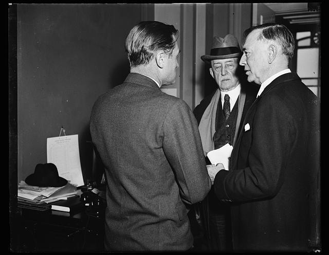 Photo:1936 Men in Suits Interior Meeting Hat Fedora Portrait