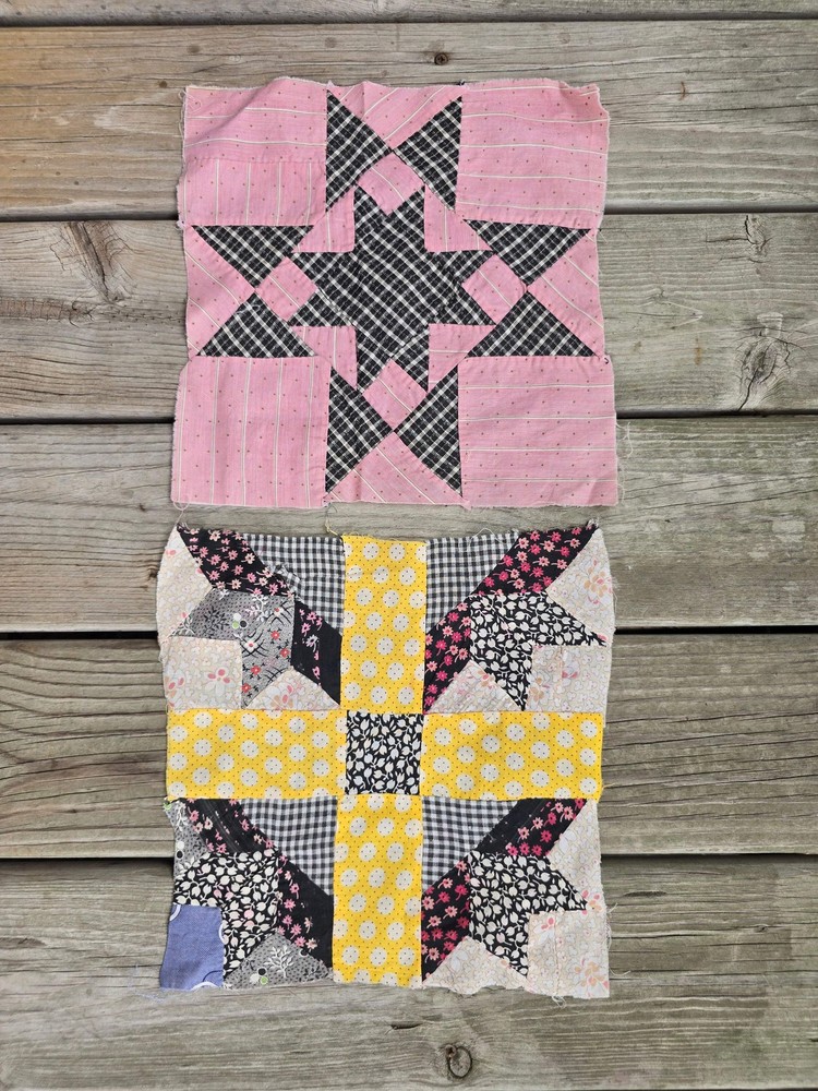 Vintage & Antique Quilt Blocks - Set of 2